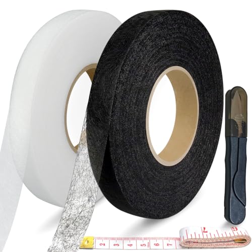 Catephe Saumband für Hosen, schmelzbares Saumband mit Schere, Maßband für Vorhänge, Kleider, 1,5 cm, 127 m, 2 Rollen Catephe Saumband für Hosen, schmelzbares Saumband mit Schere, Maßband für Vorhänge, Kleider, 1,5 cm, 127 m, 2 Rollen von Catephe