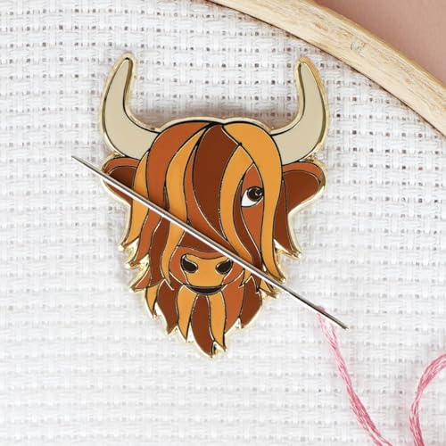 Caterpillar Cross Stitch Needle Minder Highland-Kuh für Kreuzstich, Nähen, Stickerei und Handarbeiten, Zubehör aus Emaille und Magnet Caterpillar Cross Stitch Needle Minder Highland-Kuh für Kreuzstich, Nähen, Stickerei und Handarbeiten, Zubehör aus Emaille und Magnet von Caterpillar Cross Stitch