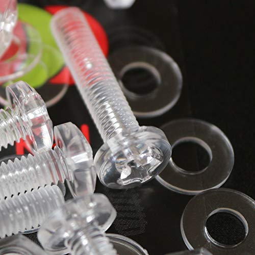 20er-Paket durchsichtige, klare M4 x 20mm Bolzen & Muttern, Unterlegscheiben – Schrauben aus Plastik, Acryl, Kunststoff 20er-Paket durchsichtige, klare M4 x 20mm Bolzen & Muttern, Unterlegscheiben – Schrauben aus Plastik, Acryl, Kunststoff von Caterpillar Red