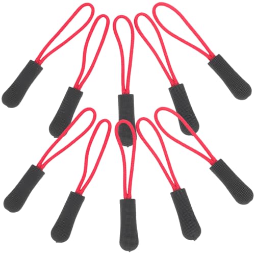 10 x rote Griffe – Nylon-Kordelgriffe für Taschen, Geldbörsen und Schlüsselringe – einfacher Zugriff auf Reißverschlussschieber-Ersatz 10 x rote Griffe – Nylon-Kordelgriffe für Taschen, Geldbörsen und Schlüsselringe – einfacher Zugriff auf Reißverschlussschieber-Ersatz von Catgol