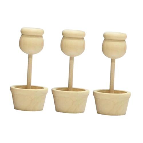 3-teiliges unlackiertes Holzornament, DIY-Holz-Pflanzgefäß-Set zum Malen, Basteln, Stil C 3-teiliges unlackiertes Holzornament, DIY-Holz-Pflanzgefäß-Set zum Malen, Basteln, Stil C von Catgol