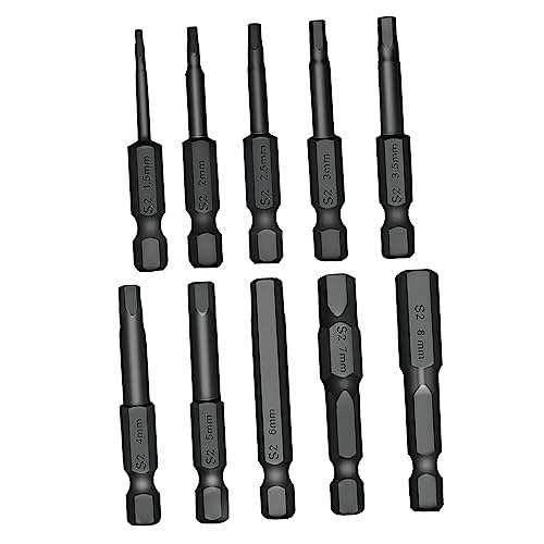 Hochwertiges Schraubendreher-Bit-Set für Gussmetall, 10 Ersatz-Bits für Heimwerker, Reparaturen zu Hause und Technik Hochwertiges Schraubendreher-Bit-Set für Gussmetall, 10 Ersatz-Bits für Heimwerker, Reparaturen zu Hause und Technik von Catgol