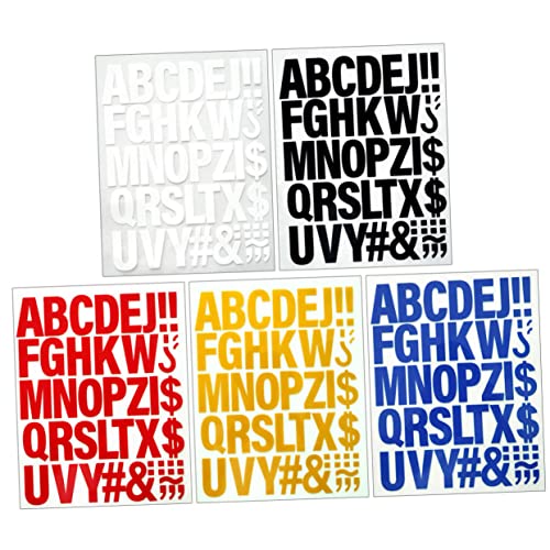Iron Letter Patches - Heat Transfer Alphabet for DIY Crafts - Yellow, White, Blue, Red, Black - Sew & Iron on Decorative Patches for Clothing, Bags von Catgol