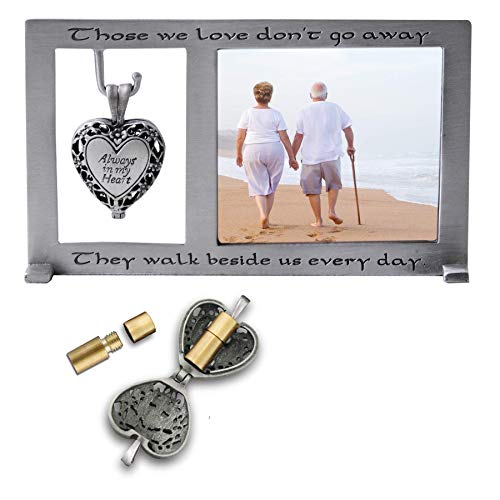 Abbey & CA Gift Bilderrahmen mit Phiole für Asche oder als Andenken, Beerdigung oder Beileidsgeschenk für den Verlust eines geliebten Menschen, für 6,3 x 5,7 cm große Fotos Abbey & CA Gift Bilderrahmen mit Phiole für Asche oder als Andenken, Beerdigung oder Beileidsgeschenk für den Verlust eines geliebten Menschen, für 6,3 x 5,7 cm große Fotos von Cathedral Art