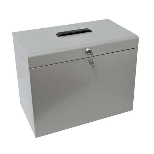 Ablagebox / Hängemappenbox (aus Metall, A4) grau von Cathedral