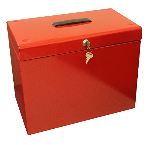 Ablagebox / Hängemappenbox (aus Metall, A4) rot von Cathedral