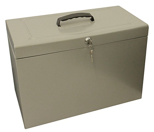 Ablagebox / Hängemappenbox (aus Metall, Format Foolscap ca. 33 x 43 cm) grau von Cathedral