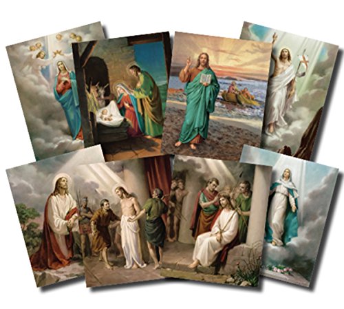 The Mysteries of the Rosary Illustrated Cardstock Poster-Set, 20 Stück, 25,4 cm von Catholic Posters