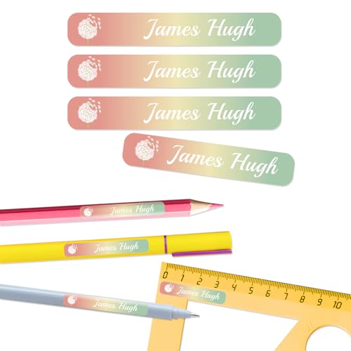 Cathpetic 54 Stück Namensaufkleber Set Kinder Schule Personalisiert,Custom Wasserfest PVC Etiketten für Wasserflasche,Lineal,Bleistift,Buch Farbverlauf+Cartoon Cathpetic 54 Stück Namensaufkleber Set Kinder Schule Personalisiert,Custom Wasserfest PVC Etiketten für Wasserflasche,Lineal,Bleistift,Buch Farbverlauf+Cartoon von Cathpetic