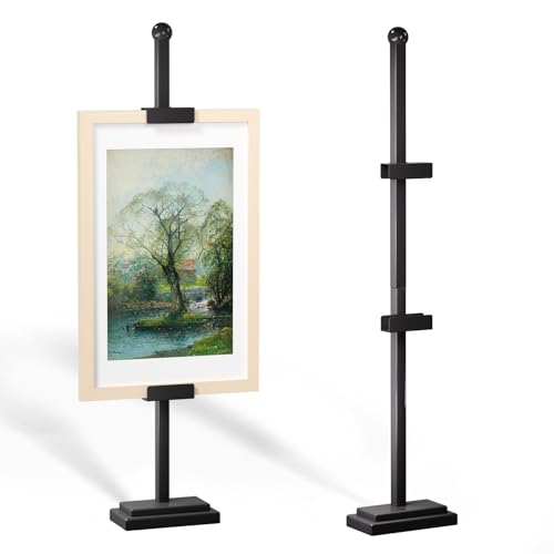 Cathyeen Verstellbarer Tisch-Staffelei-Ständer für Rahmen bis zu 73,7 cm Höhe, Metall-Bilderrahmenständer, Tischstaffelei für Display, Stehstaffelei, Rahmenhalter, Präsentationsständer für von Cathyeen