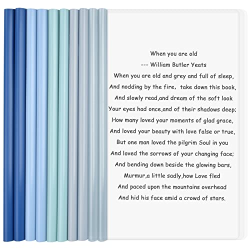 10 Stück Klar A4 Slide Binder Ordner mit Schiebe Bar, Kunststoff A4 Sliding Bar Binder, a4 Clip Bar Datei, Bericht Abdeckungen Datei Ordner für Zuhause Schule Büro Dokumente Organizer (5 Farben) (A) von Catime