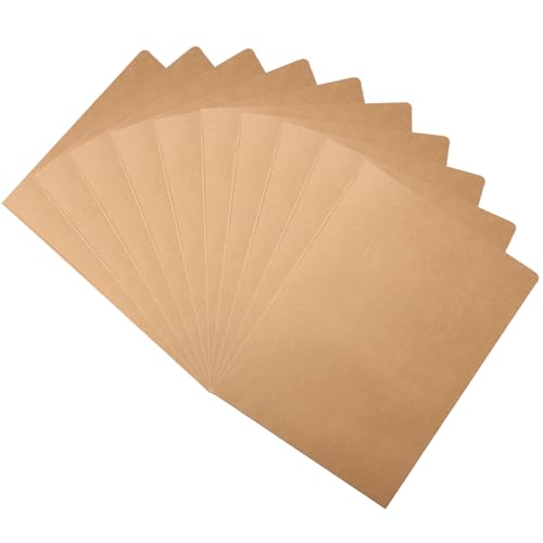 10 Stück Ordner mit 2 Taschen A4, Kraft Dokumentenmappe, Präsentationsmappe Angebotsmappe A4 Papier, Kraftpapier Mappe Aktenordner, Pappordner Papierkram Organizer für Schule Büro Zuhause (Braun) von Catime