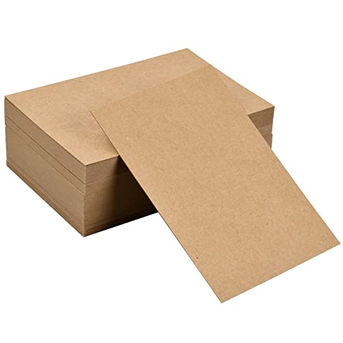 100 Stück A6 DIY Papier Karten, 15x10cm Leere Grußkarten Mitteilungs Karte, 350g/m² Blanko Kraftpapier Memory Wort Karton Namenskarten für Geschenkanhänger Graffiti Botschaft Kunsthandwerk (Braun) von Catime