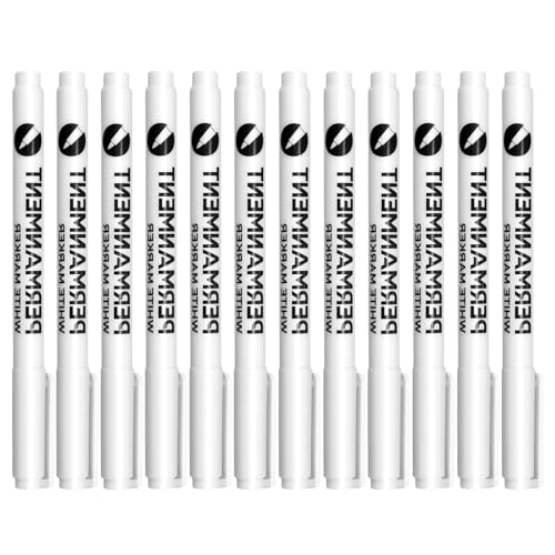 12 Stück Acrylstifte Marker Stifte Weiß, 1-2mm Fine Tip Permanent Marker Wasserfest Stifte, Schnell Trocknender Acryl Weißlackstifte für Steine, Keramik Holz Papier Glas Stoff Metall Leinwand 12 Stück Acrylstifte Marker Stifte Weiß, 1-2mm Fine Tip Permanent Marker Wasserfest Stifte, Schnell Trocknender Acryl Weißlackstifte für Steine, Keramik Holz Papier Glas Stoff Metall Leinwand von Catime