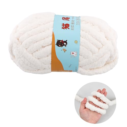 25,6m Häkelgarn 226g, 2mm Wolle zum Häkeln Stricken, Stickgarn Weiches, Häkelwolle Dickes Garn Plüsch, Chunky Garn für Taschen Gestrickte Decke Teppich Hüte Schuhe Kleidung Haustier Bett (Weiß) 25,6m Häkelgarn 226g, 2mm Wolle zum Häkeln Stricken, Stickgarn Weiches, Häkelwolle Dickes Garn Plüsch, Chunky Garn für Taschen Gestrickte Decke Teppich Hüte Schuhe Kleidung Haustier Bett (Weiß) von Catime