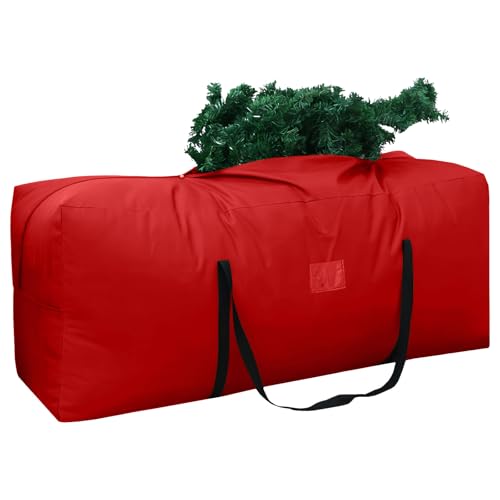 Extra Große Weihnachtsbaumtasche 135x40x50cm, 600D Oxford Weihnachtsbaum Aufbewahrung Tasche Wasserdicht, Umzugstasche mit Tragegriffen Reißverschluss, Tannenbaum Tasche, bis zu 270cm Bäume (Rot, A) Extra Große Weihnachtsbaumtasche 135x40x50cm, 600D Oxford Weihnachtsbaum Aufbewahrung Tasche Wasserdicht, Umzugstasche mit Tragegriffen Reißverschluss, Tannenbaum Tasche, bis zu 270cm Bäume (Rot, A) von Catime