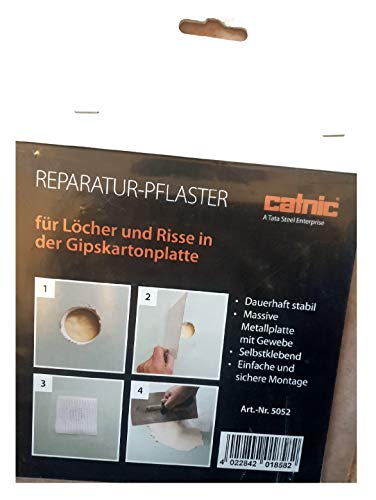 Catnic Reparatur-Pflaster für Löcher und Risse in Gipskartonplatte - 2 St 15 x 15 von Catnic