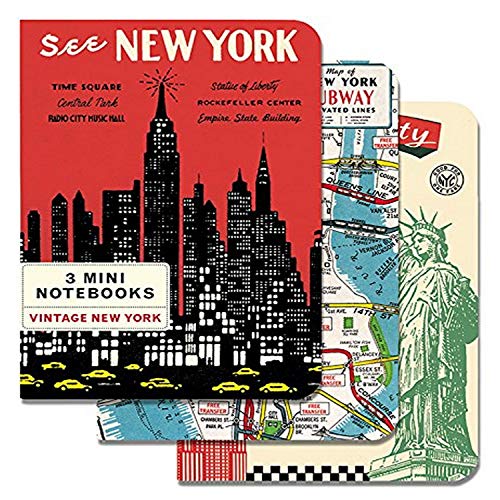 Cavallini Papers & Co Mini Notebooks Vintage New York Mini Notebooks zusammen verpackt als One Set, 10,2 x 13,5 cm von Cavallini Papers & Co