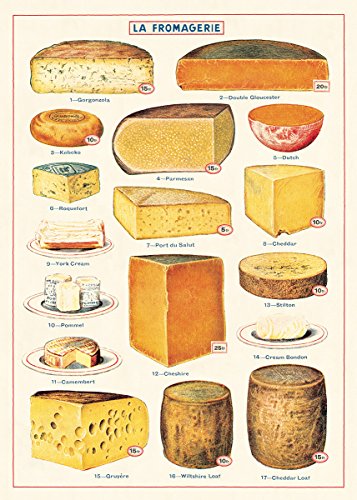 Cavallini Poster und Geschenkpapier, Vintage Käse von Cavallini & Co.