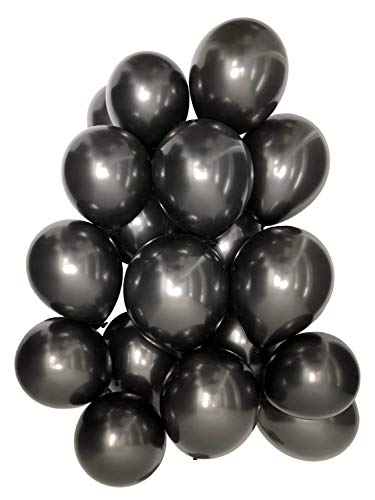 Cavore Luftballon Set in black metallic – 65 Stück – Partydeko Ballons in schwarz für Geburtstag, Hochzeit, Babyparty, Halloween & Silvester von Cavore