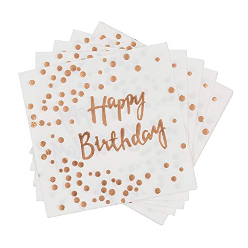 Cavore Servietten Geburtstag Rosegold gepunktet – 16 Stück – Tischdeko Geburtstagsservietten Happy Birthday in Rosa Gold für Geburtstag Mädchen Cavore Servietten Geburtstag Rosegold gepunktet – 16 Stück – Tischdeko Geburtstagsservietten Happy Birthday in Rosa Gold für Geburtstag Mädchen von Cavore