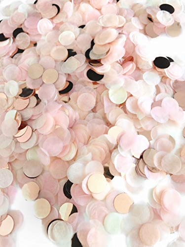 Konfetti rosegold mehrfarbig, 1cm rund, 30g, 1500 Stück – elegante und moderne Partydeko – Geburtstag, Hochzeit, Baby-shower, Silvester von Cavore