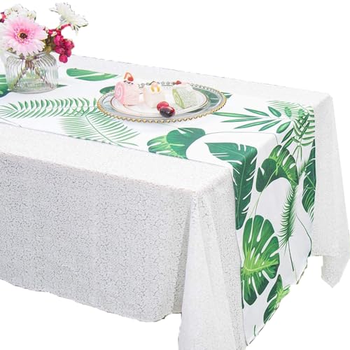 CavspkArt Hawaii Tischläufer,33x183cm Grüne Blätter Sommer Table Runner,Tropical Palmenblätter Küche Tischläufer für Drinnen Draußen Dekoration,Hawaii Party Dekoration CavspkArt Hawaii Tischläufer,33x183cm Grüne Blätter Sommer Table Runner,Tropical Palmenblätter Küche Tischläufer für Drinnen Draußen Dekoration,Hawaii Party Dekoration von CavspkArt