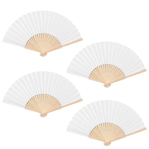 CavspkArt Papierfächer, Bambus, Handfächer, handgefertigt, Handfächer für Kinder, Papier-Faltfächer, Handfächer für Hochzeit, Party, Heimdekoration, Foto-Requisiten, Beige, 4 Stück CavspkArt Papierfächer, Bambus, Handfächer, handgefertigt, Handfächer für Kinder, Papier-Faltfächer, Handfächer für Hochzeit, Party, Heimdekoration, Foto-Requisiten, Beige, 4 Stück von CavspkArt