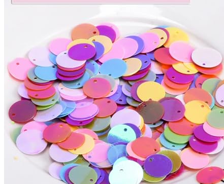 Holografische 12 mm runde PVC-Pailletten mit Loch, Pailletten, Bastel-Pailletten, Regenbogen-Cup-Pailletten für Schmuck, DIY, Kunst, Handwerk, Verzierung, Edelsteine, Nähen, Dekorieren, Applikation von CavspkArt