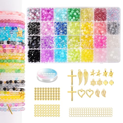 Caydo 1400-teiliges buntes Glasperlen-Armband-Set – DIY Schmuckherstellung Essentials für Kinder und Erwachsene Caydo 1400-teiliges buntes Glasperlen-Armband-Set – DIY Schmuckherstellung Essentials für Kinder und Erwachsene von Caydo