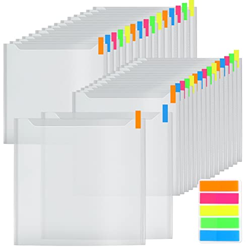 Caydo 36PCS Scrapbook Papier Aufbewahrungsorganisator 30 x 30 cm Klarer Scrapbook Papier Organisator mit 100PCS Sticky Index Tabs Hält Scrapbook Papier, Karton, Vinyl Papier von Caydo