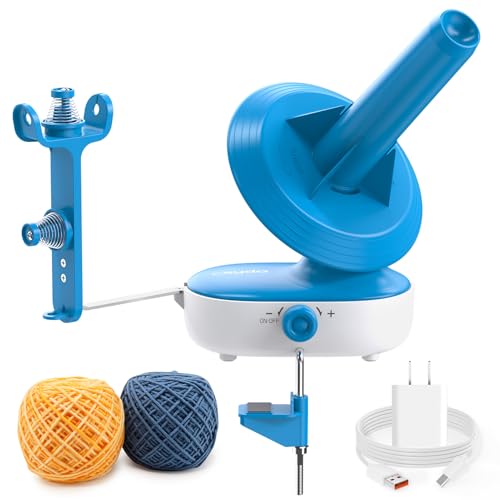 Caydo Elektrischer Garnwickler, 284 g, großer automatischer Kugelwickler zum Häkeln, Doppelfedern, starke Spannung, stufenlose Geschwindigkeit, Garn-Kuchenroller, ideales Geschenk für Häkelliebhaber Caydo Elektrischer Garnwickler, 284 g, großer automatischer Kugelwickler zum Häkeln, Doppelfedern, starke Spannung, stufenlose Geschwindigkeit, Garn-Kuchenroller, ideales Geschenk für Häkelliebhaber von Caydo