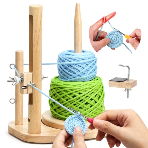 Caydo Häkelgarnhalter für Anfänger, 2-in-1-Garnführungshalter für Häkelarbeiten, Holz-Garnspinner mit Clip, Garnspannungsregler Magic-Rings-Werkzeug, toller Helfer für Häkel- und Strickbegeisterte Caydo Häkelgarnhalter für Anfänger, 2-in-1-Garnführungshalter für Häkelarbeiten, Holz-Garnspinner mit Clip, Garnspannungsregler Magic-Rings-Werkzeug, toller Helfer für Häkel- und Strickbegeisterte von Caydo