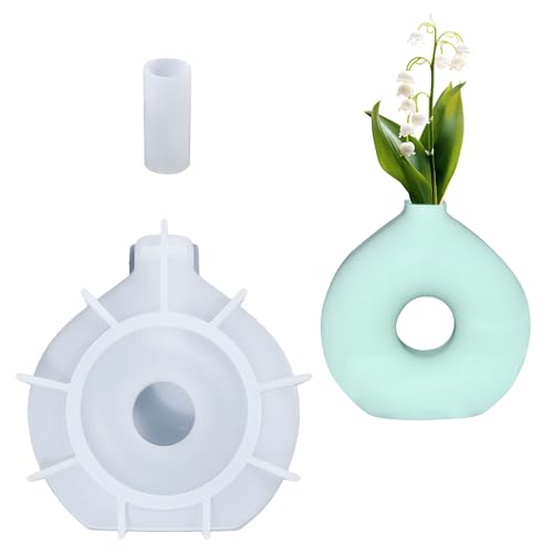 Cayway Vasen-Silikonformen, Blumenvase, Harzformen, Silikon, Vasenformen für Epoxidharz, Ornamente, Donut-Vasen Cayway Vasen-Silikonformen, Blumenvase, Harzformen, Silikon, Vasenformen für Epoxidharz, Ornamente, Donut-Vasen von Cayway