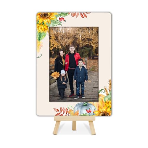 Cazhes K06 Bilderrahmen aus Holz, Herbsternte, 10,2 x 15,2 cm, mit Staffelei, Thanksgiving-Geschenke für Zuhause, Büro, Tischdekoration, 10,2 x 15,2 cm Cazhes K06 Bilderrahmen aus Holz, Herbsternte, 10,2 x 15,2 cm, mit Staffelei, Thanksgiving-Geschenke für Zuhause, Büro, Tischdekoration, 10,2 x 15,2 cm von Cazhes