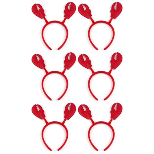 Cazqgoy 6 Pieces Red Crab Plush Hair Bands Costume Funny Animal Headband Large Crab Tongs Headband Hats Party Dress Up Supplies Cazqgoy 6 Pieces Red Crab Plush Hair Bands Costume Funny Animal Headband Large Crab Tongs Headband Hats Party Dress Up Supplies von Cazqgoy