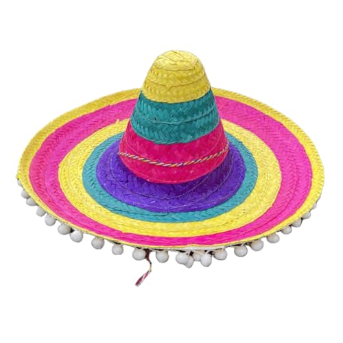 Cazqgoy Mexican Sombrero Hat Straw Sombrero Party Hat (Farbe) von Cazqgoy