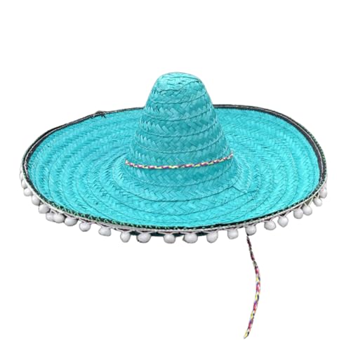 Cazqgoy Mexican Sombrero Hat Straw Sombrero Party Hat (Grün) von Cazqgoy