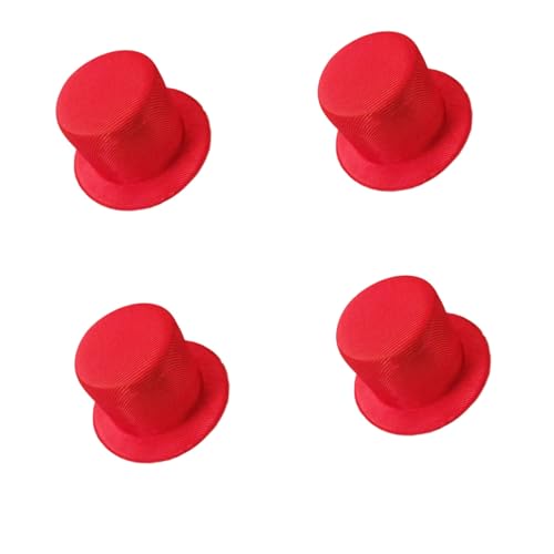 Cazqgoy Mini-Zylinderhut, Schneemannhut, Miniatur-Kostüm, Hüte für Schneemann, Dekoration, Weihnachten, Party, Basteln, Bastelzubehör, Rot, 4 Stück Cazqgoy Mini-Zylinderhut, Schneemannhut, Miniatur-Kostüm, Hüte für Schneemann, Dekoration, Weihnachten, Party, Basteln, Bastelzubehör, Rot, 4 Stück von Cazqgoy