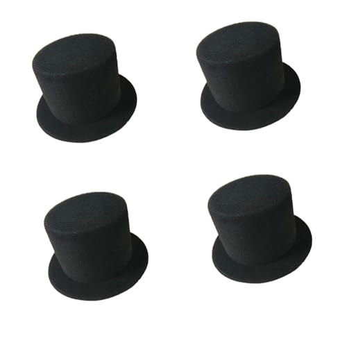 Cazqgoy Mini-Zylinderhut, Schneemannhut, Miniatur-Kostüm, Hüte für Schneemann, Dekoration, Weihnachten, Party, Basteln, Bastelzubehör, Schwarz, 4 Stück Cazqgoy Mini-Zylinderhut, Schneemannhut, Miniatur-Kostüm, Hüte für Schneemann, Dekoration, Weihnachten, Party, Basteln, Bastelzubehör, Schwarz, 4 Stück von Cazqgoy