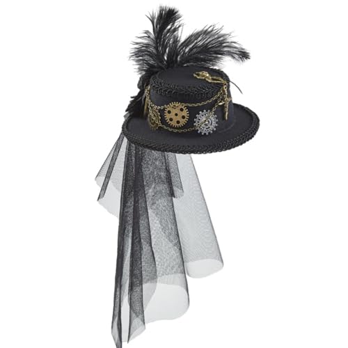 Cazqgoy Steampunk Accessories, Steampunk Hats for Women, with Veil,Veil Victorian Punk Hat Halloween Costume Hat Cazqgoy Steampunk Accessories, Steampunk Hats for Women, with Veil,Veil Victorian Punk Hat Halloween Costume Hat von Cazqgoy