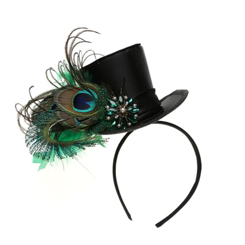 Cazqgoy Vintage Fascinator Cylinder Hat for Tea Party Wedding Costume Women Headwear for Halloween von Cazqgoy