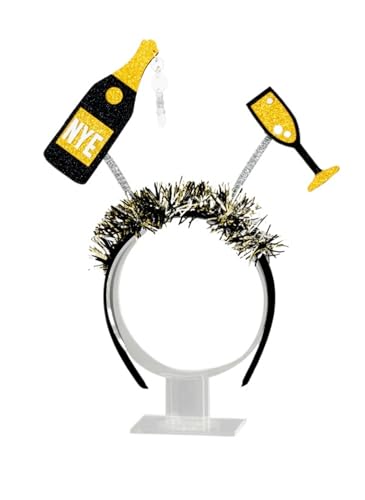 Cazqgoy Wine Bottle Headband Christmas Hair Accessory Headband for Funny New Year Headdress for Various Occasions and Decorations, Easy to Wear and Durable von Cazqgoy