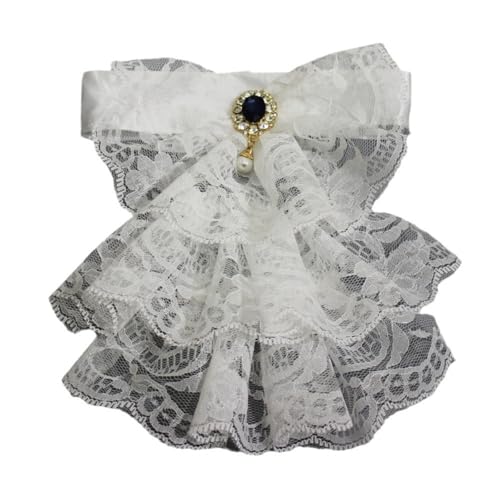 Cazqgoy Women's White Lace Fake Collar Lace Collar Vintage Neck Ruffle Collar Ruffle Collar Ruffled Collar Lace Collar Decorative Collar von Cazqgoy