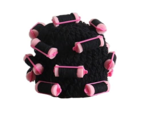 Creative Hair Curler Caps for Plain Headwear Hat for Masquerade Party Theme Party Supplies Headwear (Schwarz) von Cazqgoy