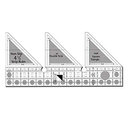 Creative Lineal Grids 45 Grad Double Strip Lineal Rutschfeste Dreiecks-Schneidführung zum Nähen Quilten DIY Kunsthandwerk von Cbincn