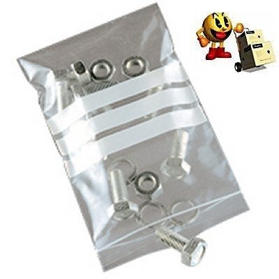 Set 1000?Zip Druckverschluss Beutel 40?x 60?mm 4?x 6?cm 3?wei?en Streifen Schreibschrift, CBJ Set 1000?Zip Druckverschluss Beutel 40?x 60?mm 4?x 6?cm 3?wei?en Streifen Schreibschrift, CBJ von Cbj