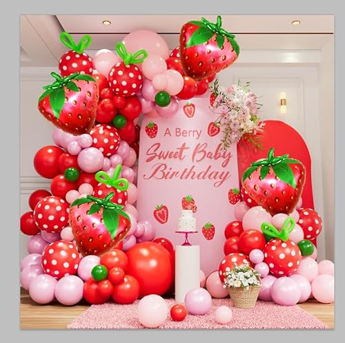 Strawberry Balloon Arch Garland Kit Strawberry Balloon Arch Garland Kit von CboDeco