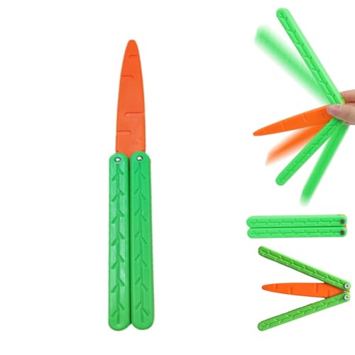 3D gedruckt Schwerkraft Messer Fidget Spielzeug,3D-Drucken Fidget-Messer-Spielzeug, Karotte Schwerkraft Sensory Toy, Das dunkle Schmetterlingsmesser-Spielzeug (1PC-C) von CcaChe