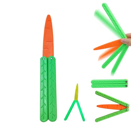 3D gedruckt Schwerkraft Messer Fidget Spielzeug,3D-Drucken Fidget-Messer-Spielzeug, Karotte Schwerkraft Sensory Toy, Das dunkle Schmetterlingsmesser-Spielzeug (1PC-D-Light) von CcaChe